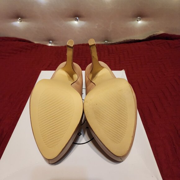 Women's size 7 Steve Madden Tan/Blush Almond Toe Platform Pumps - Picture 4 of 4